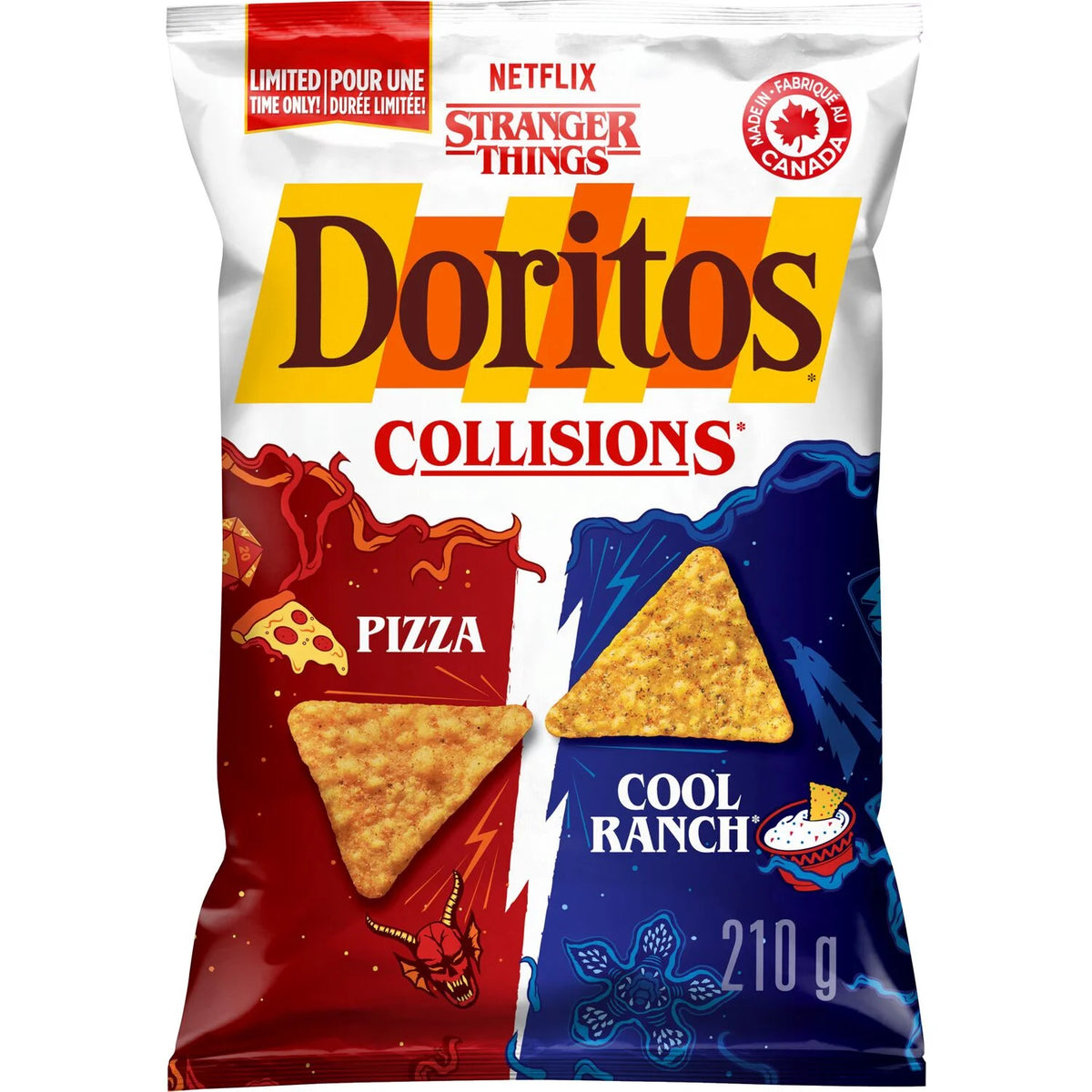 Doritos Collisions Pizza and Cool Ranch Flavoured Tortilla Chips, 210 g