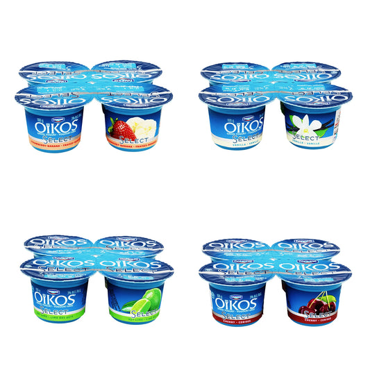 Oikos 3% Greek Yogurt, Assorted Flavours, 24 × 100 g