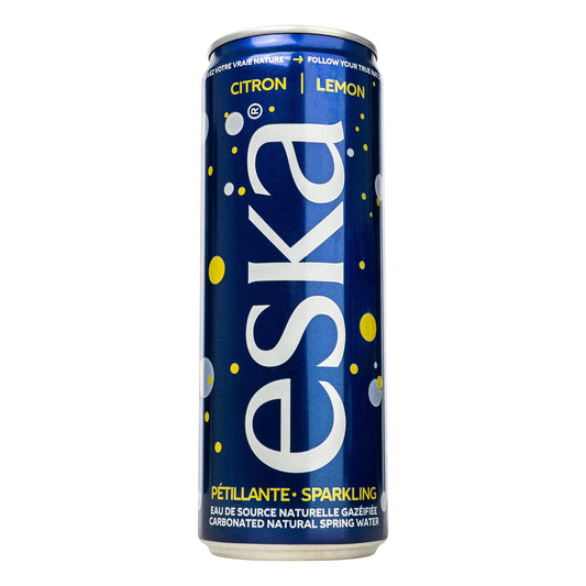Eska Lemon Carbonated Spring Water, 24 × 355 mL