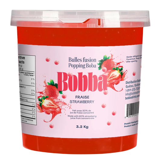 Bobba Strawberry Popping Boba, 3.2 kg