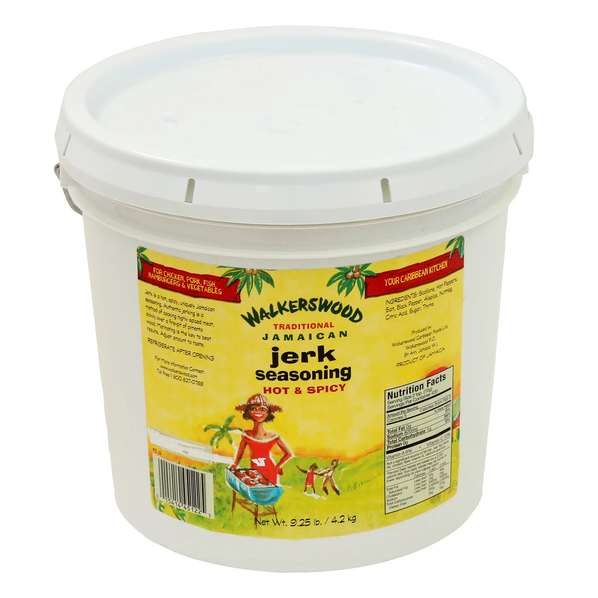 Walkerswood Traditional Jamaican Hot and Spicy Jerk Seasoning, 4.2 kg