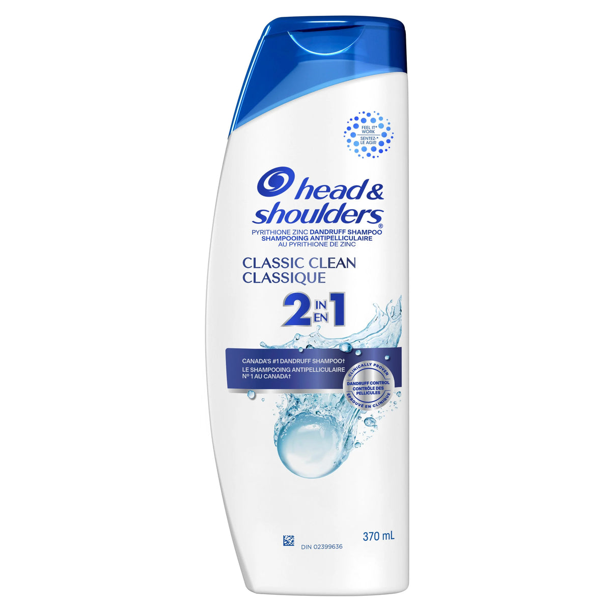 Head & Shoulders Classic Clean 2-in-1 Anti-Dandruff Shampoo + Conditioner, 370 mL