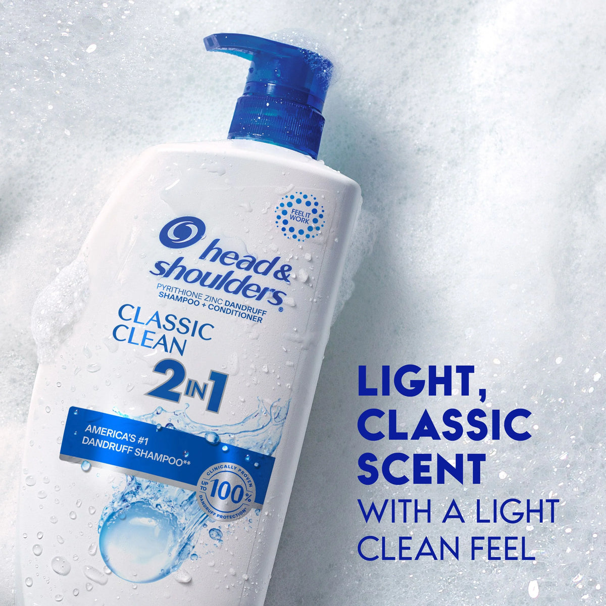 Head & Shoulders Classic Clean 2-in-1 Anti-Dandruff Shampoo + Conditioner, 370 mL