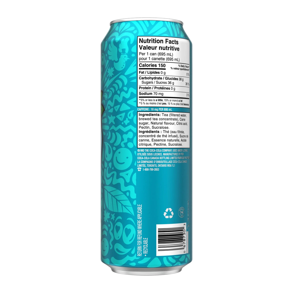Peace Tea Sno-Berry Iced Tea Can, 695 mL
