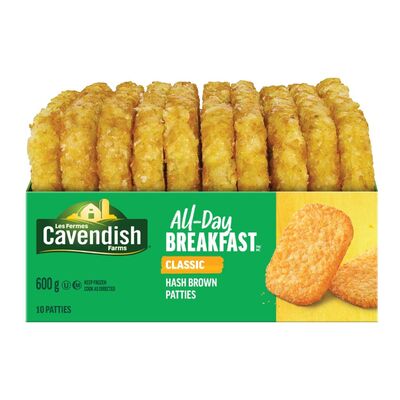 Cavendish Farms Frozen Hash Brown Patties, 600 g
