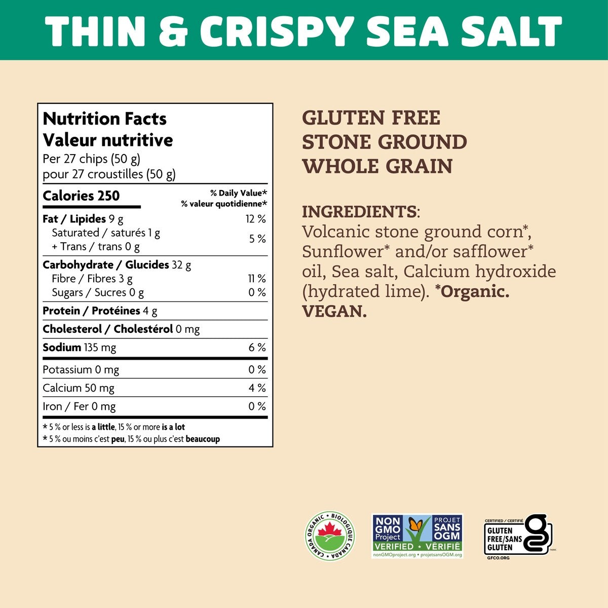 Que Pasa Organic Thin & Crispy Sea Salt Tortilla Chips, 300 g