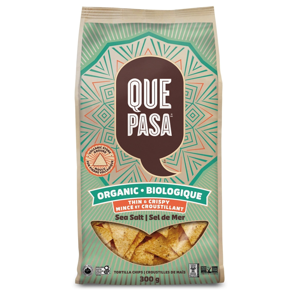 Que Pasa Organic Thin & Crispy Sea Salt Tortilla Chips, 300 g