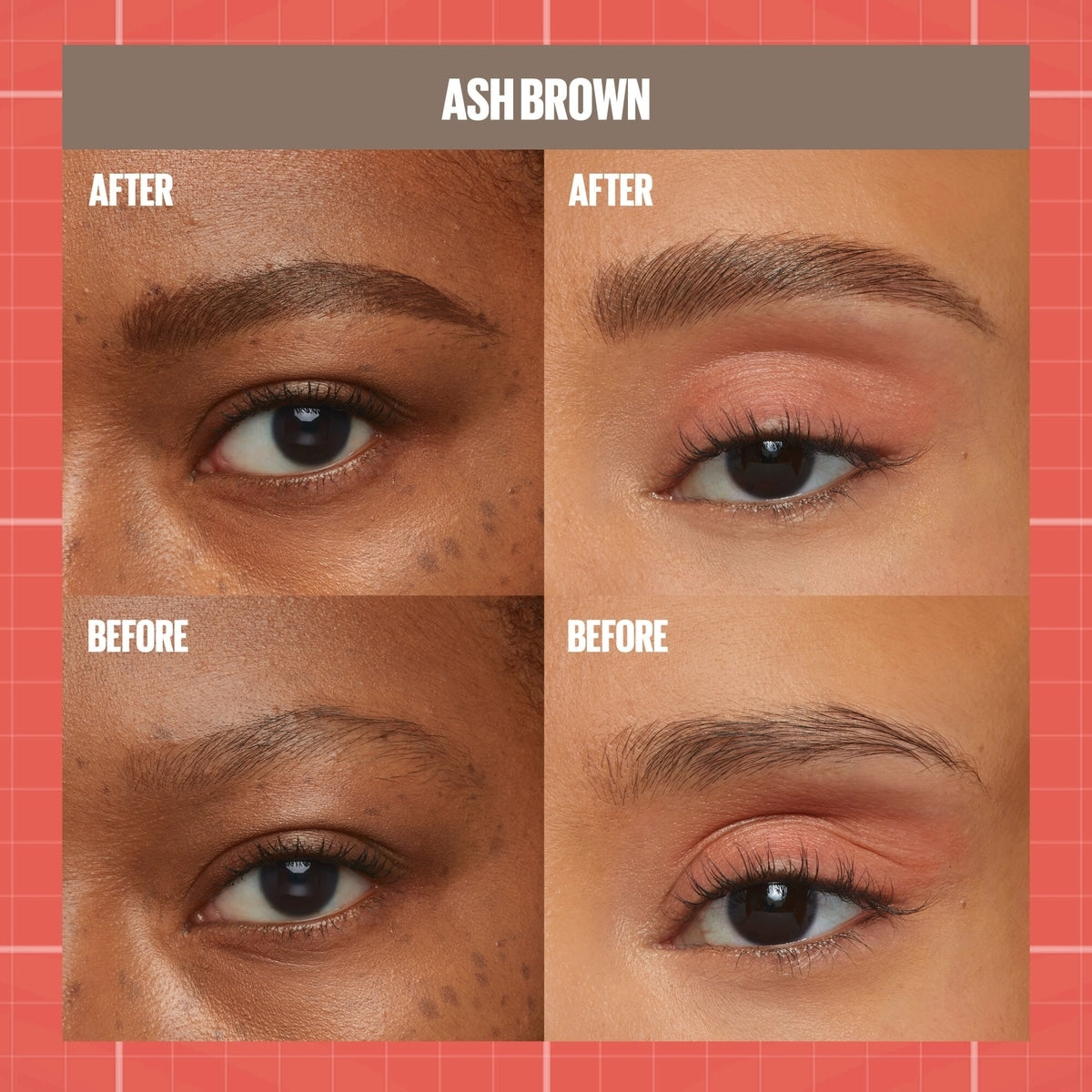 Maybelline New York Build a Brow 2-in-1 Eyebrow Pen, Ash Brown, 0.4 mL
