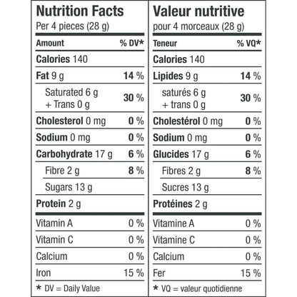 Baker's 100% Pure Semi-Sweet Chocolate Baking Bar, 225 g