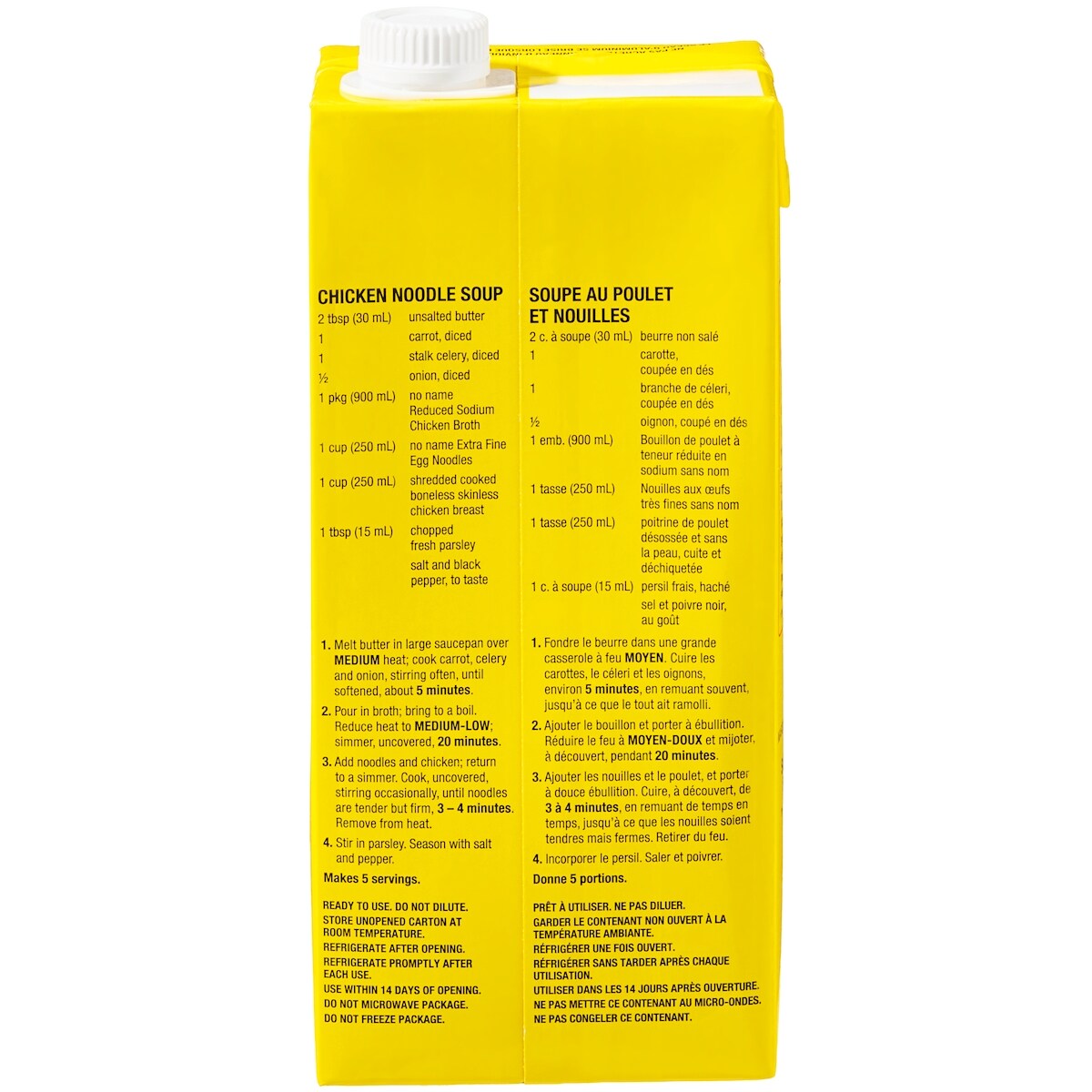 No Name Reduced Sodium Chicken Broth, 900 mL