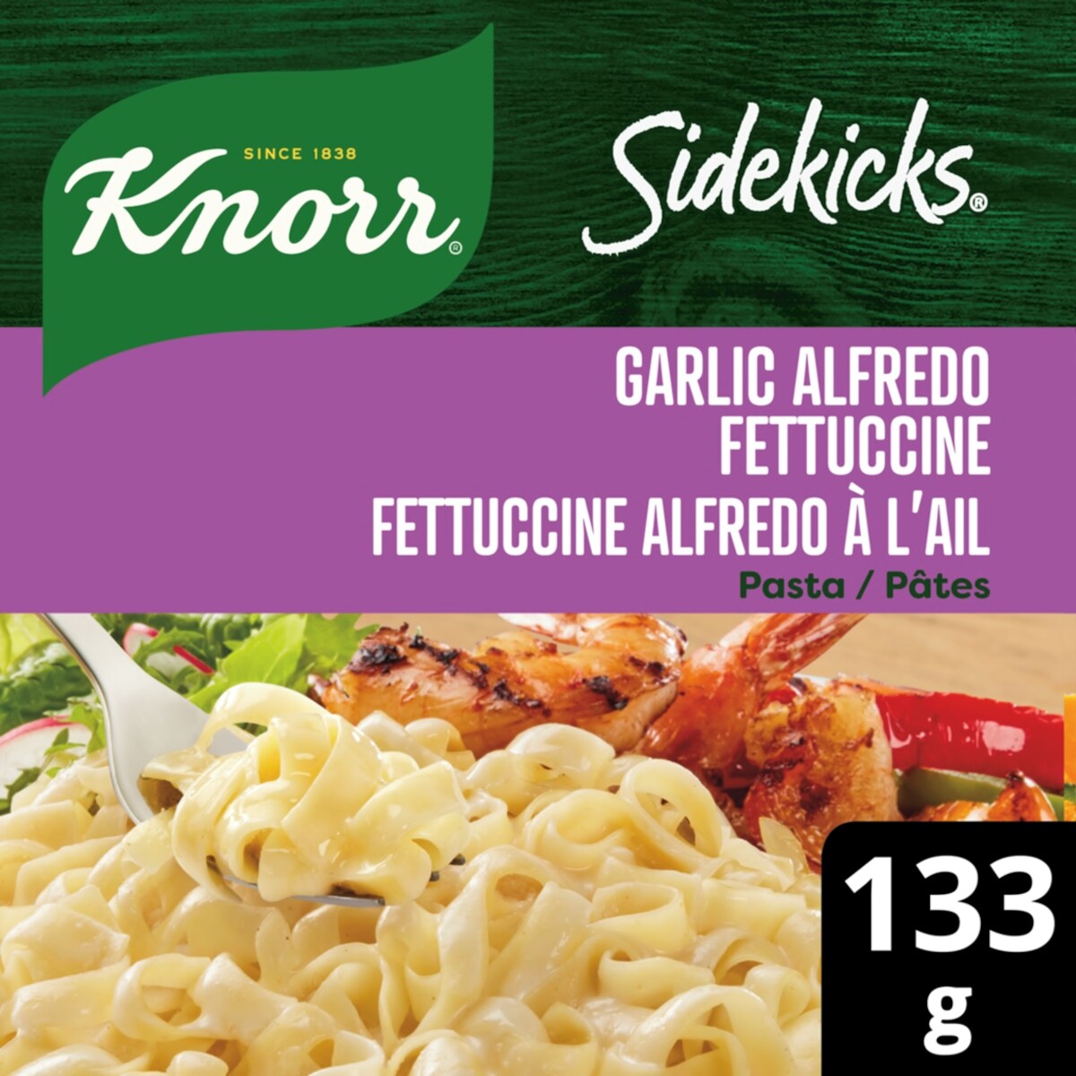 Knorr Sidekicks Garlic Alfredo Fettuccine, 133 g