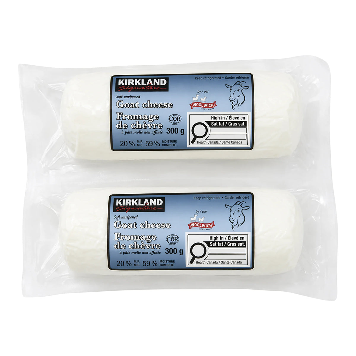 Kirkland Signature Goat Cheese Log, 2 × 300 g
