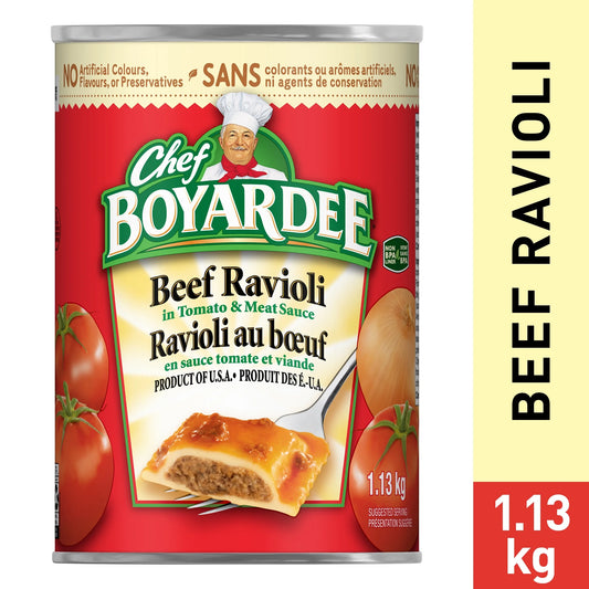 Chef Boyardee Beef Ravioli In Tomato and Meat Sauce, 1.13 kg