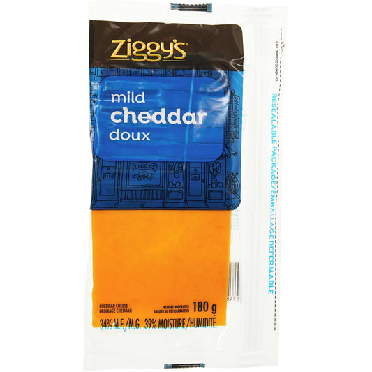 Ziggy Mild Cheddar Slices, 180 g