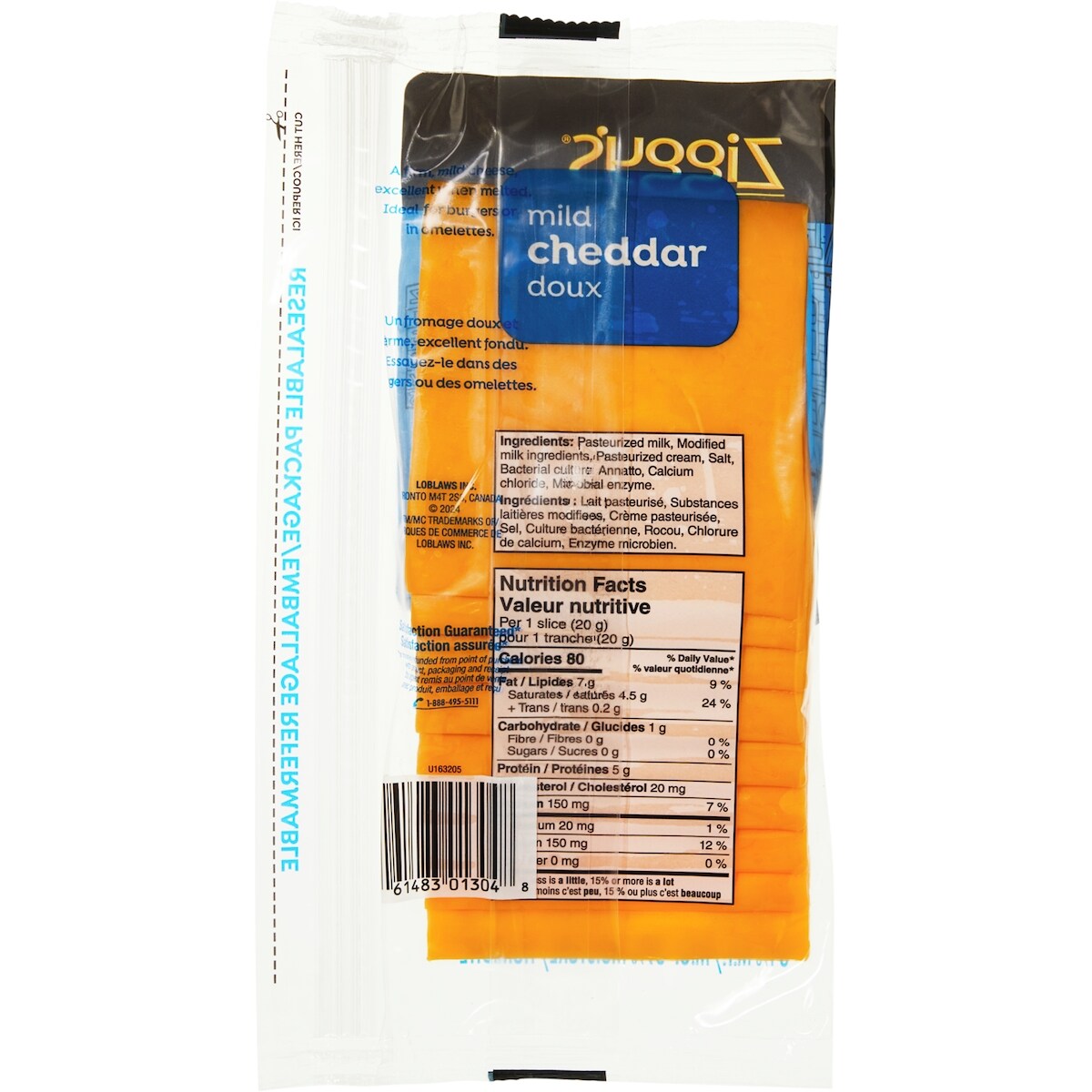 Ziggy Mild Cheddar Slices, 180 g