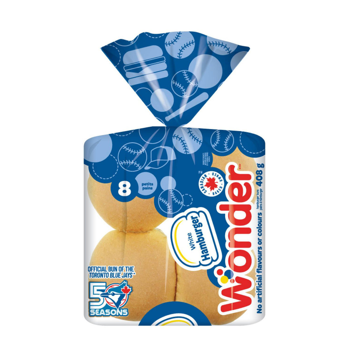 Wonder White Hamburger Buns, 8 count, 408 g