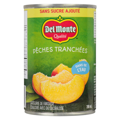 Del Monte In Water Sliced Peaches, 398 mL