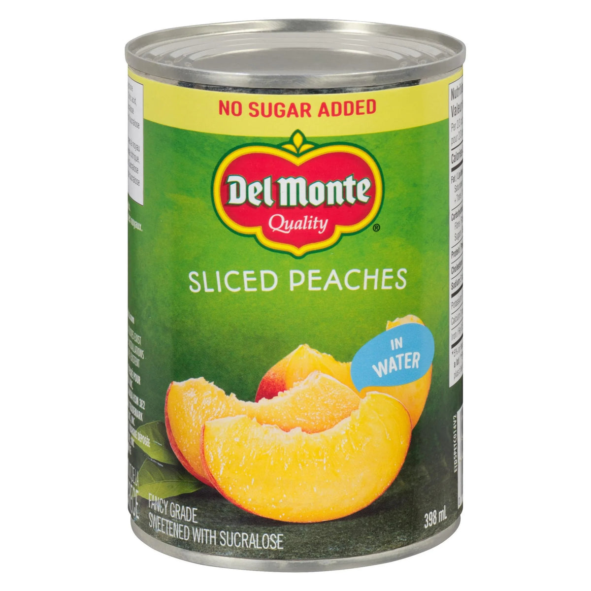 Del Monte In Water Sliced Peaches, 398 mL