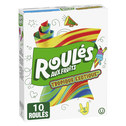 Betty Crocker Fruit Roll-Ups Tropical Tie-Dye Fruit Flavoured Snacks, 10 Rolls, 141 g