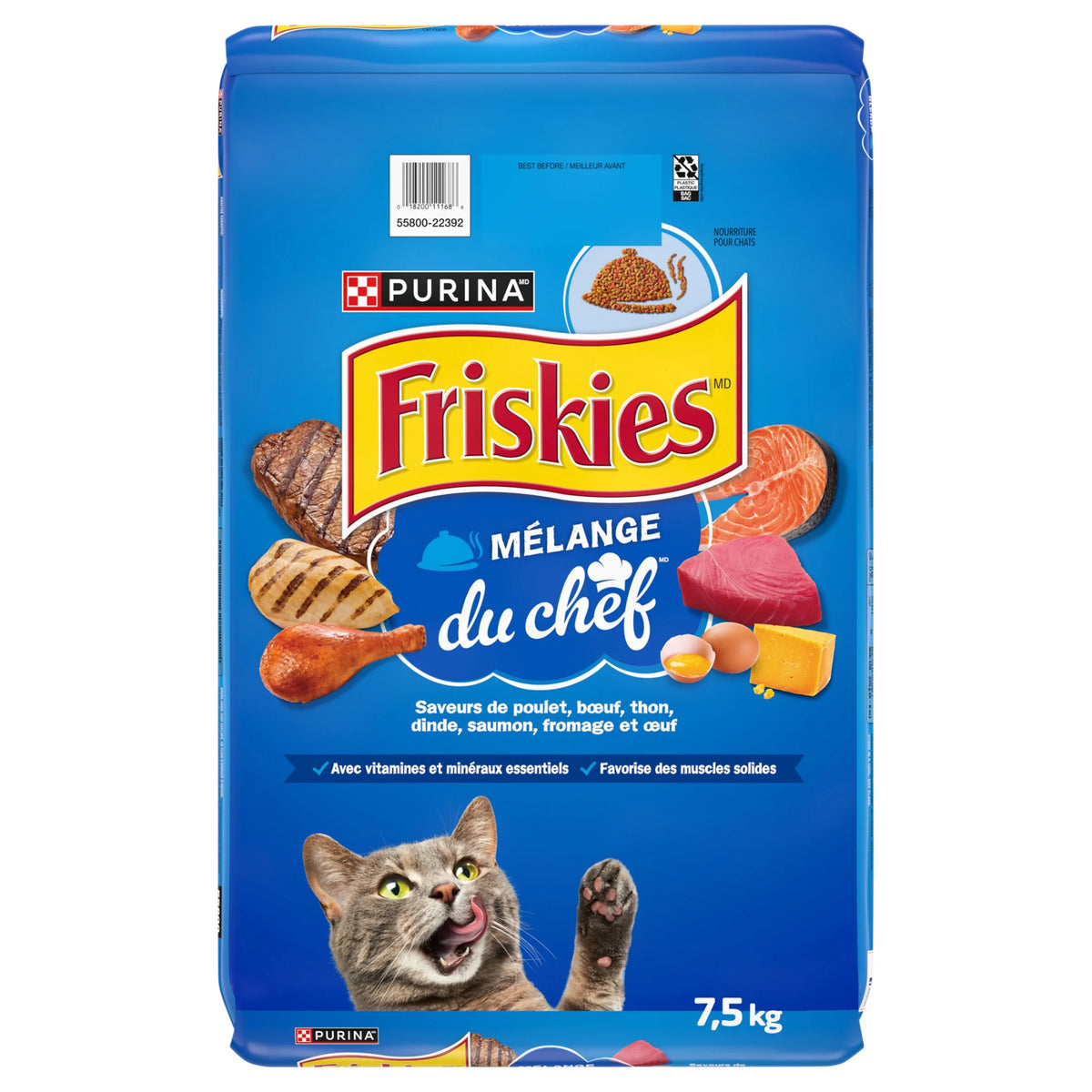 Friskies Chef's Blend Dry Cat Food, 7.5 kg