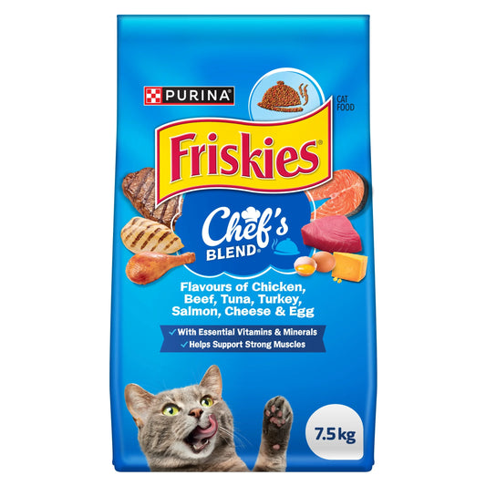 Friskies Chef's Blend Dry Cat Food, 7.5 kg