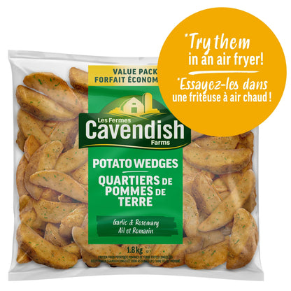 Cavendish Farms Garlic & Rosemary Potato Wedges, Value Pack, 1.8 kg