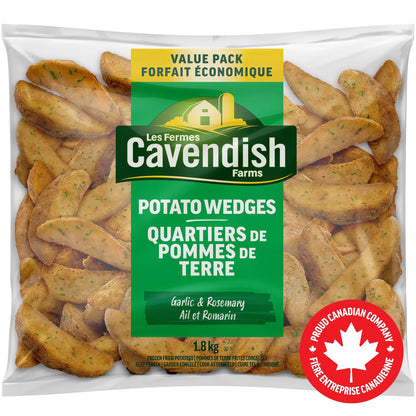 Cavendish Farms Garlic & Rosemary Potato Wedges, Value Pack, 1.8 kg