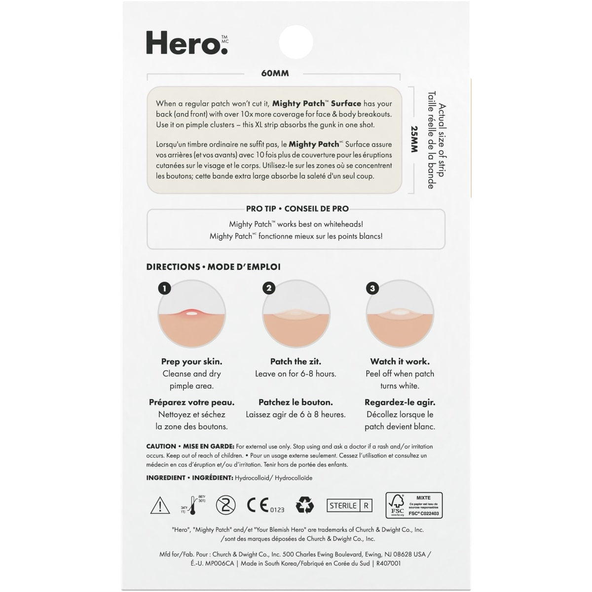 Hero Cosmetics Mighty Patch Surface, 10 patches