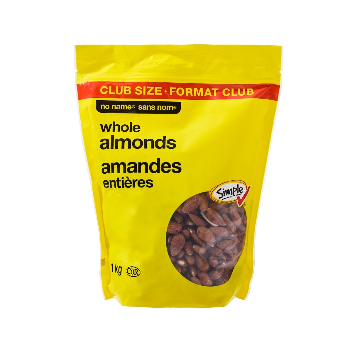 No Name Whole Almonds Club Size 1kg