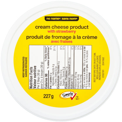 No Name Cream Cheese Product with Strawberry, 227 g
