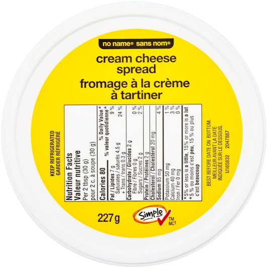 No Name Cream Cheese Spread Original, 227 g
