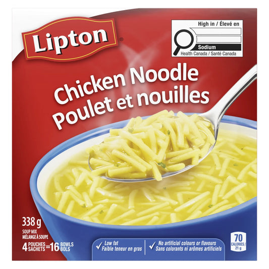 Lipton Chicken Noodle Soup Mix, 16 Bowls, 338 g