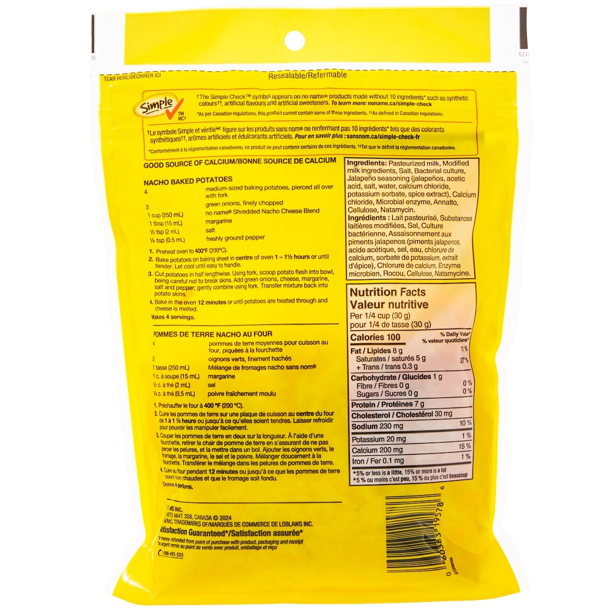 No Name Nacho Shredded Cheese Blend 320g