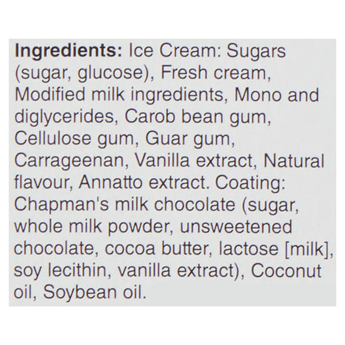 Chapman's Canadian Collection Vanilla & Milk Chocolate Ice Cream Bars, 8 × 55 mL