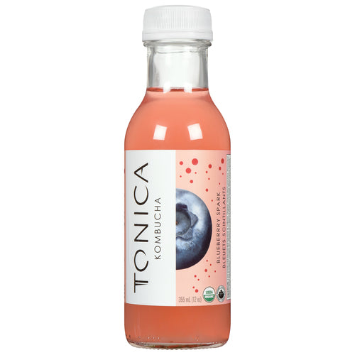 Tonica Organic Kombucha Blueberry Bottle, 355 mL