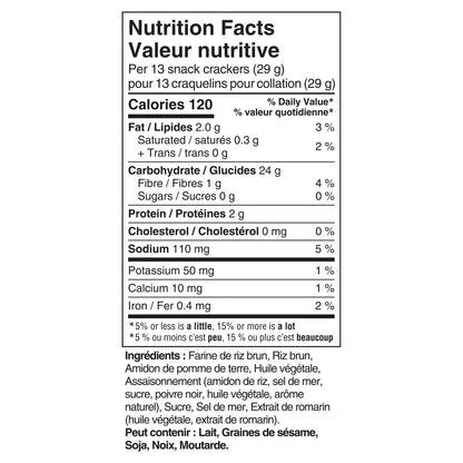 Christie Good Thins Sea Salt & Pepper Rice Crackers, 100 g