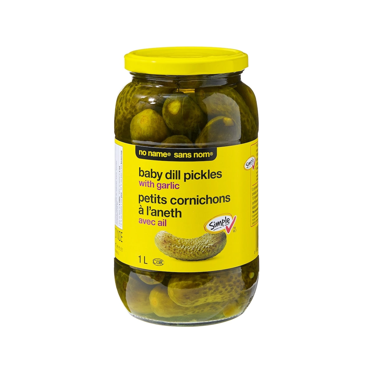 No Name Baby Dill Pickles with Garlic, 1 L