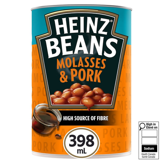 Heinz Molasses Beans With Pork, 398 mL