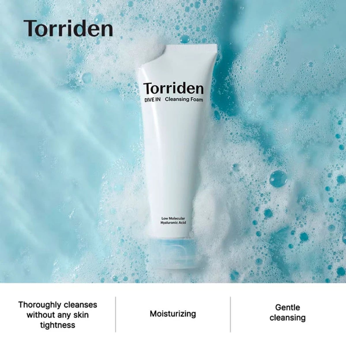 Torriden Dive-In Low Molecular Hyaluronic Acid Cleansing Foam, 150 mL
