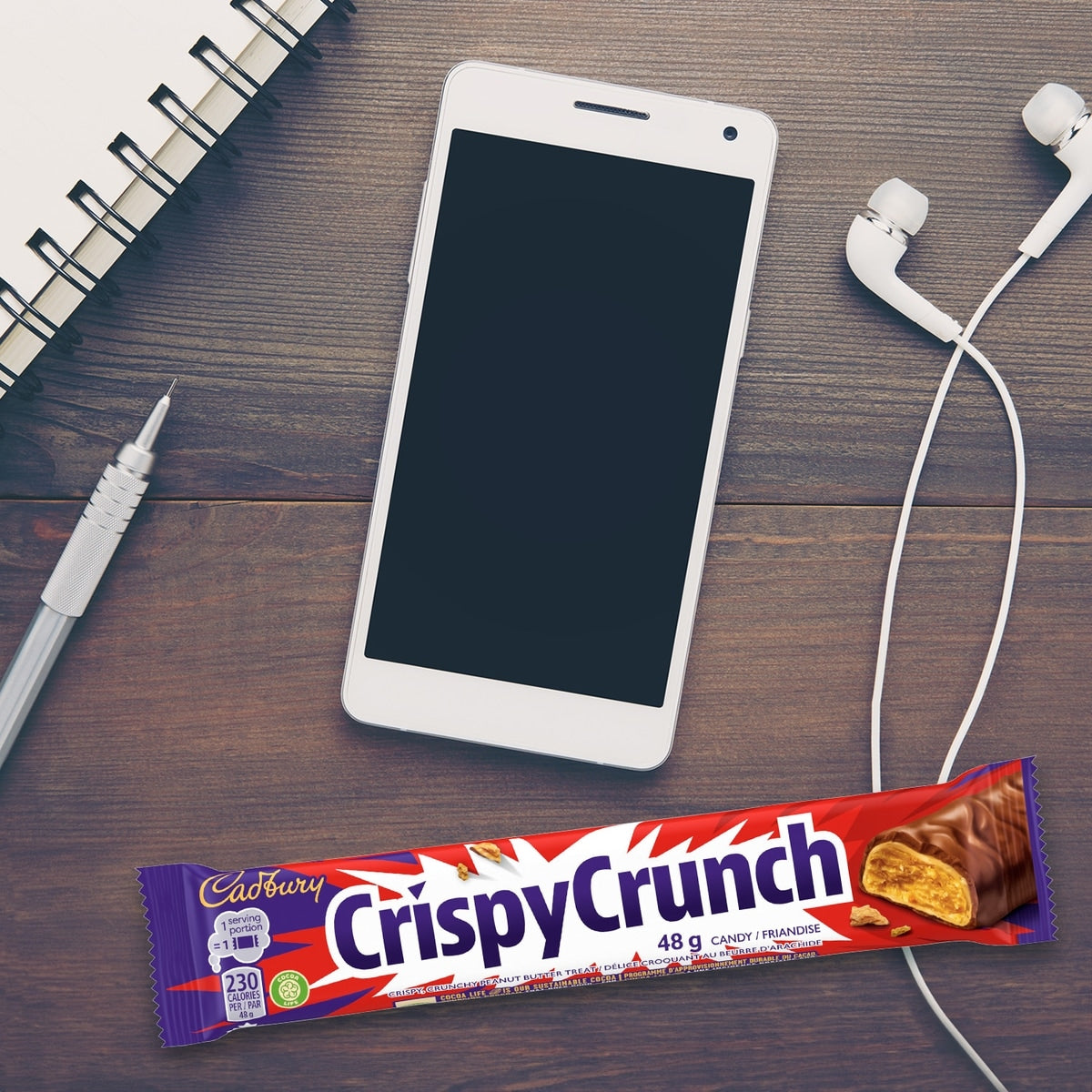 Cadbury Crispy Crunch Singles Chocolate Bar, 48 g