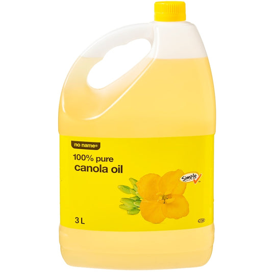 No Name 100% Pure Canola Oil, 3 L