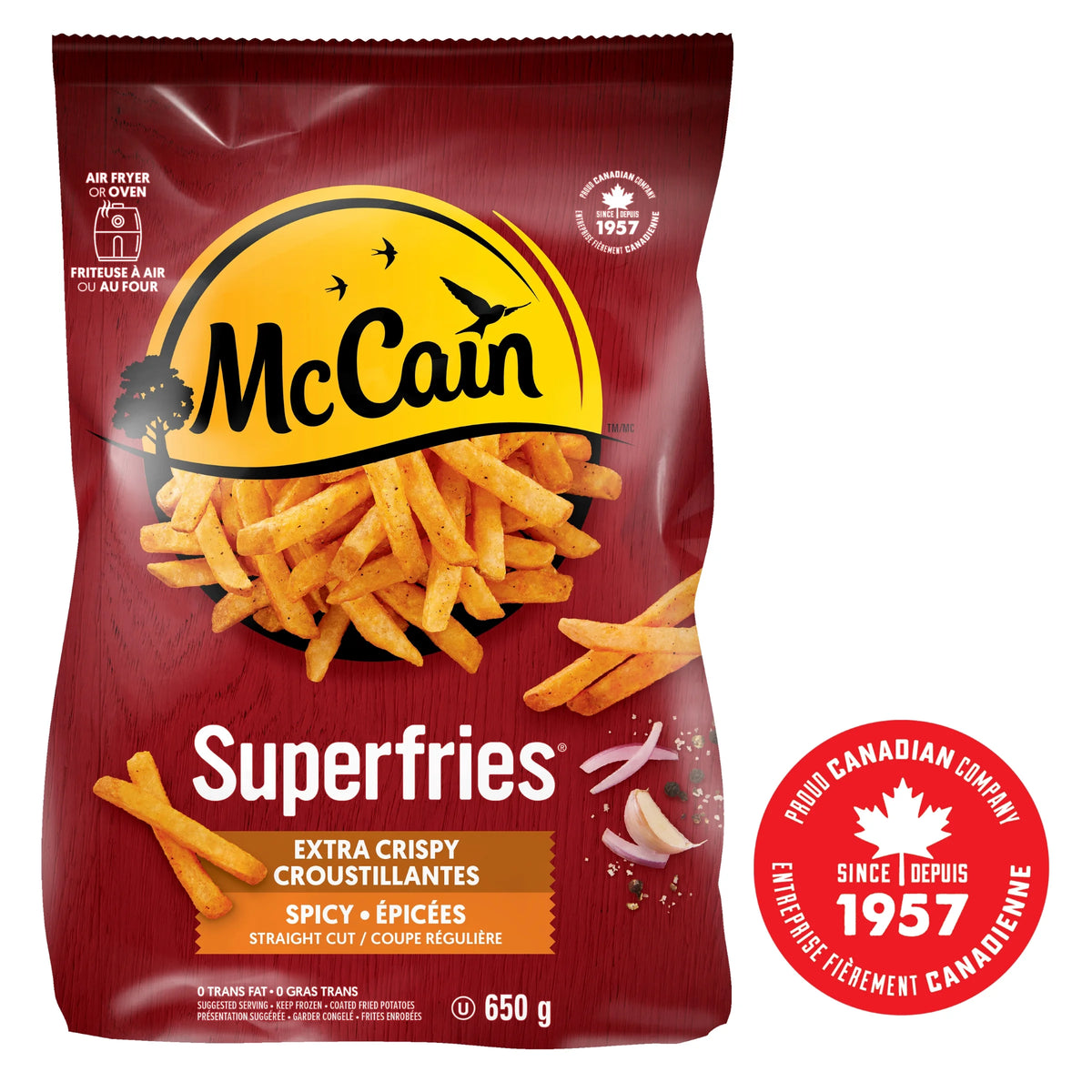 McCain Superfries Extra Crispy Spicy Straight Cut Fries, 650 g