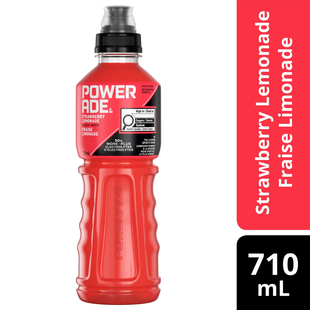 POWERADE Strawberry Lemonade Electrolyte Sports Drink 710 mL Bottle