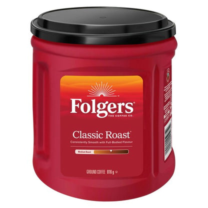 Folgers Classic Medium Roast Ground Coffee, 816 g