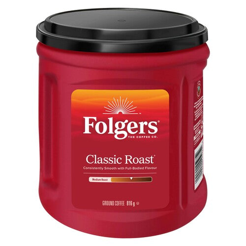 Folgers Classic Medium Roast Ground Coffee, 816 g