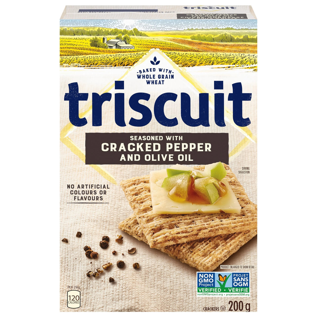 Triscuit Cracked Pepper & Olive Oil Snacking Crackers, 200 g