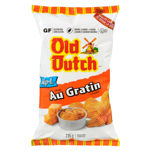 Old Dutch Rip-L Au Gratin Potato Chips, 235 g