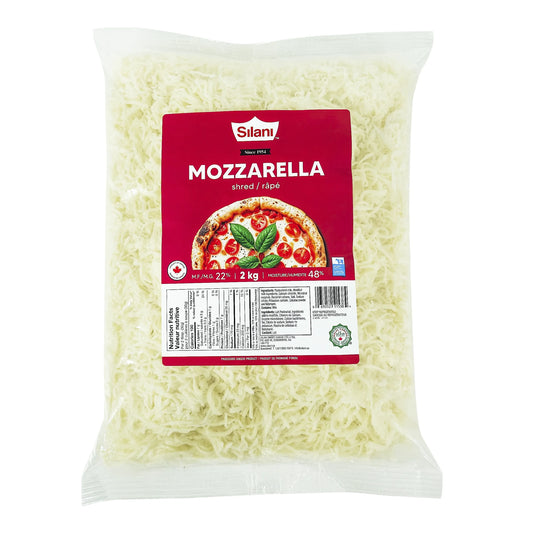 Silani Processed Mozzarella Shred, 2 kg