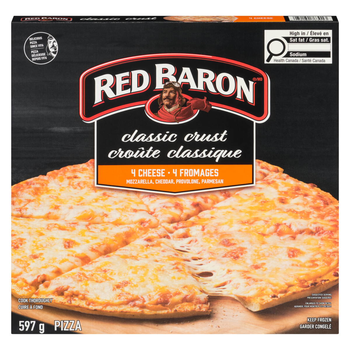 Red Baron Pizza Classic Crust 4 Cheese, 597 g