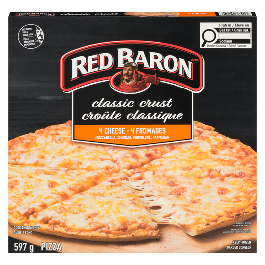 Red Baron Pizza Classic Crust 4 Cheese, 597 g
